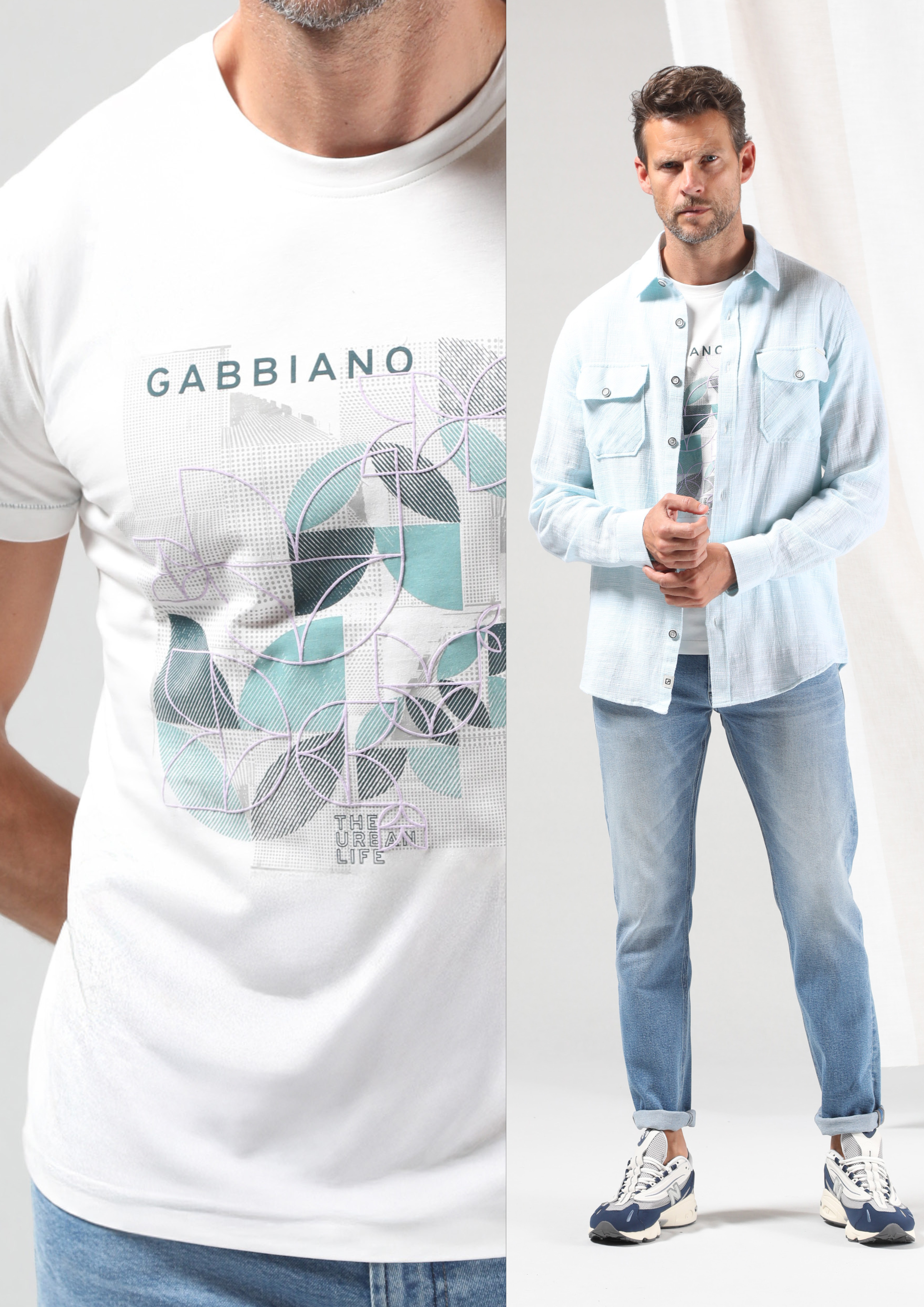 Model trägt ein Outfit von Gabbiano, Slide 3